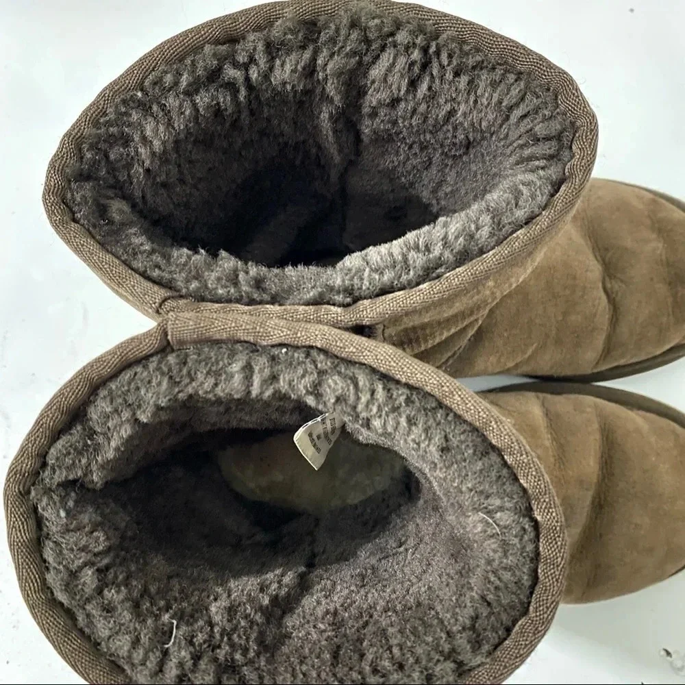 Ugg Australia Classic 5825 Boots Genuine Sheepskin Leather Upper Brown W7 - Picture 10 of 12